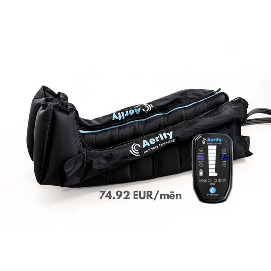 Aerify CHARGE limfodrenāžas sistēma ar 8-kambaru zābakiem un somu